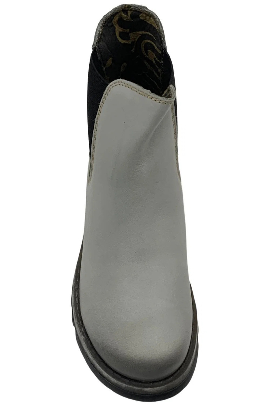 FLY London Women's Leather Chelsea Boots Salv Military Cloud - Medium - Picture 2 of 3